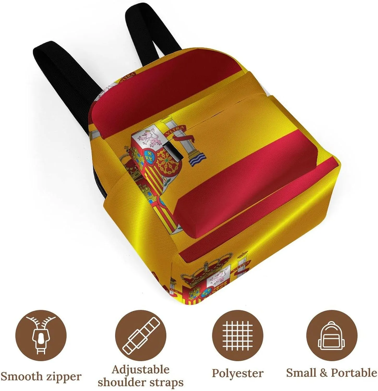 Backpack Purse for Women Flag of Spain Anti Theft Backpack with Zipper
