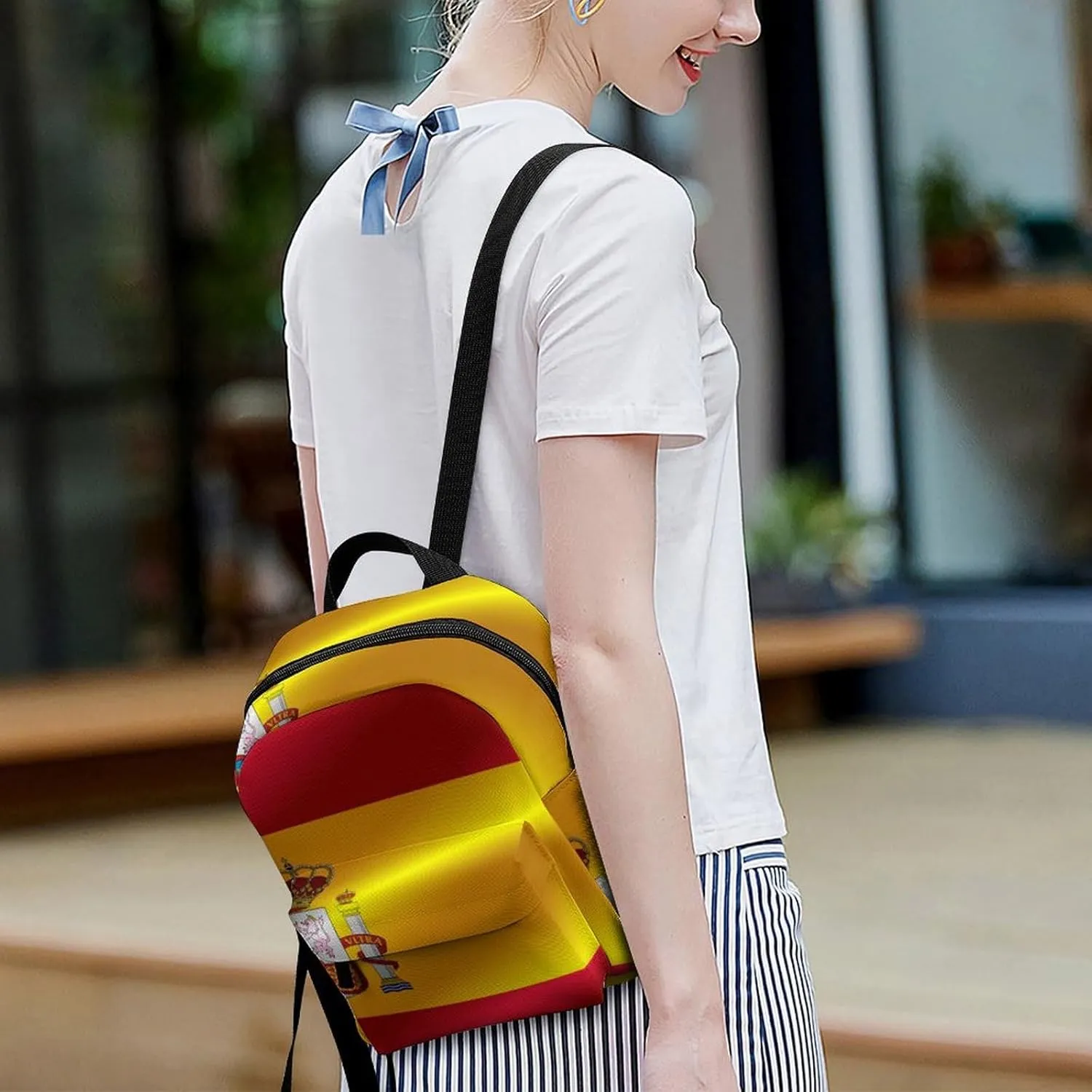Backpack Purse for Women Flag of Spain Anti Theft Backpack with Zipper