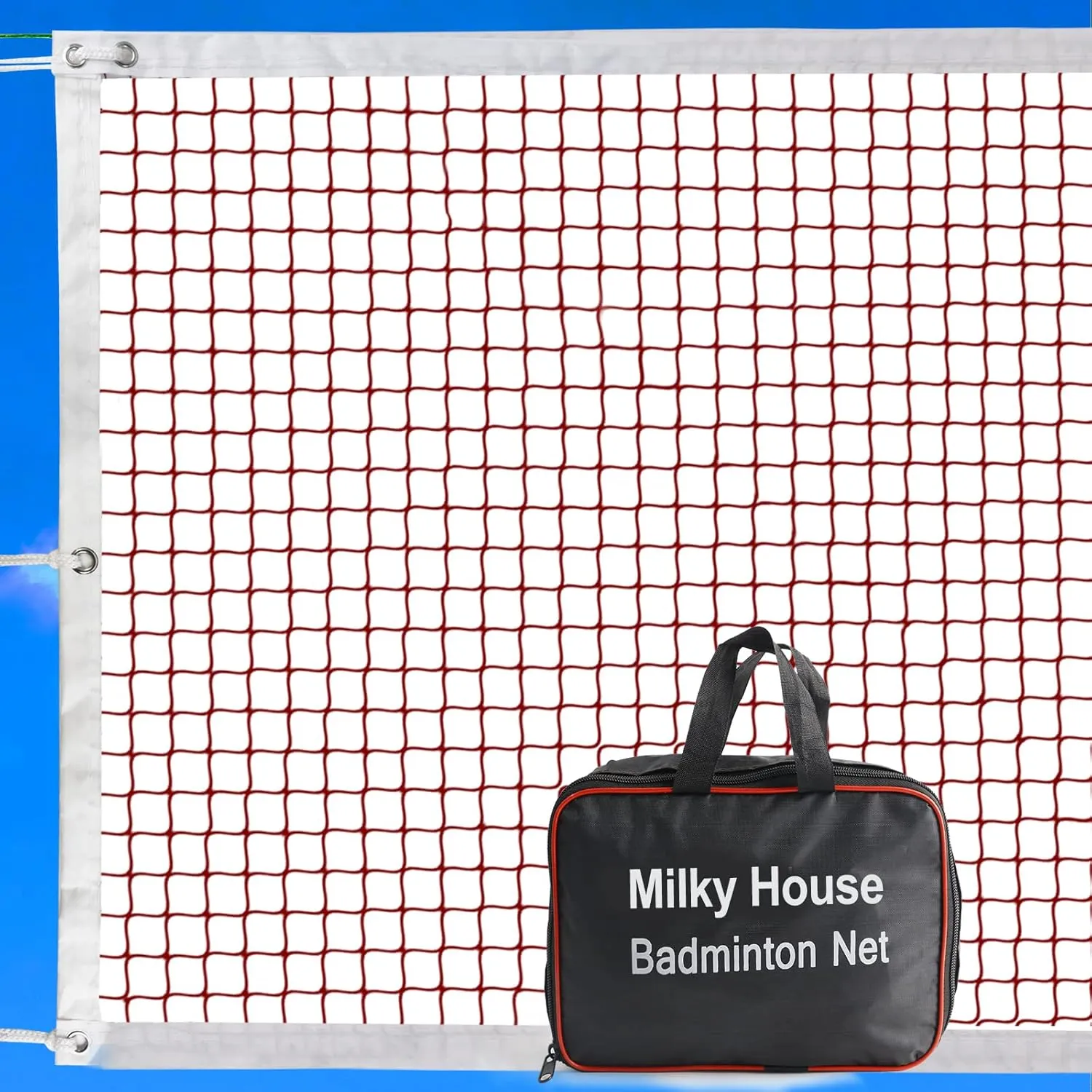 Badminton Net, Badminton Nets with Carry Bag, Folding Badminton Tennis Volleyball Net, Professional Badminton Nets, 20FTx2.5FT Standard Shuttlecock Replacement Net for Outdoor Indoor Beach Schoolyard