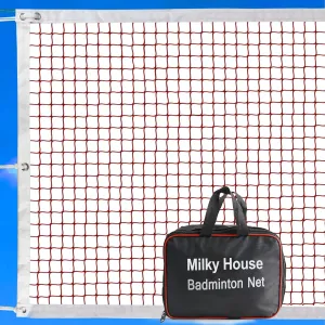 Badminton Net, Badminton Nets with Carry Bag, Folding Badminton Tennis Volleyball Net, Professional Badminton Nets, 20FTx2.5FT Standard Shuttlecock Replacement Net for Outdoor Indoor Beach Schoolyard