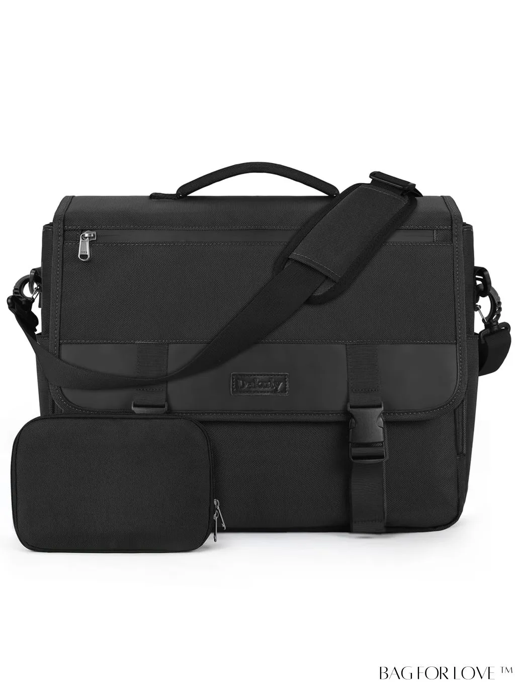 BagForLove - 15.6 Inch Waterproof Laptop Messenger Bag with Cable Organizer - Lightweight & Spacious