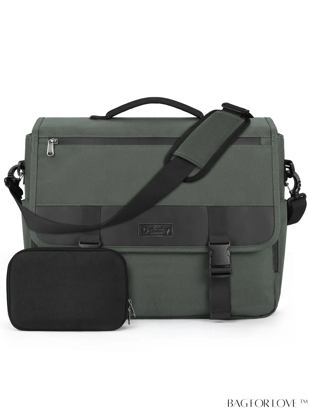 BagForLove - 15.6 Inch Waterproof Laptop Messenger Bag with Cable Organizer - Lightweight & Spacious