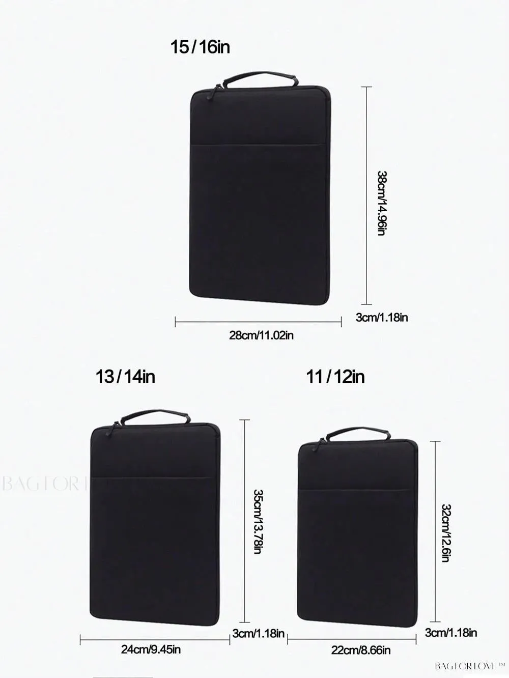 BagForLove - Compact Laptop Sleeve for 11-14 Inch Devices