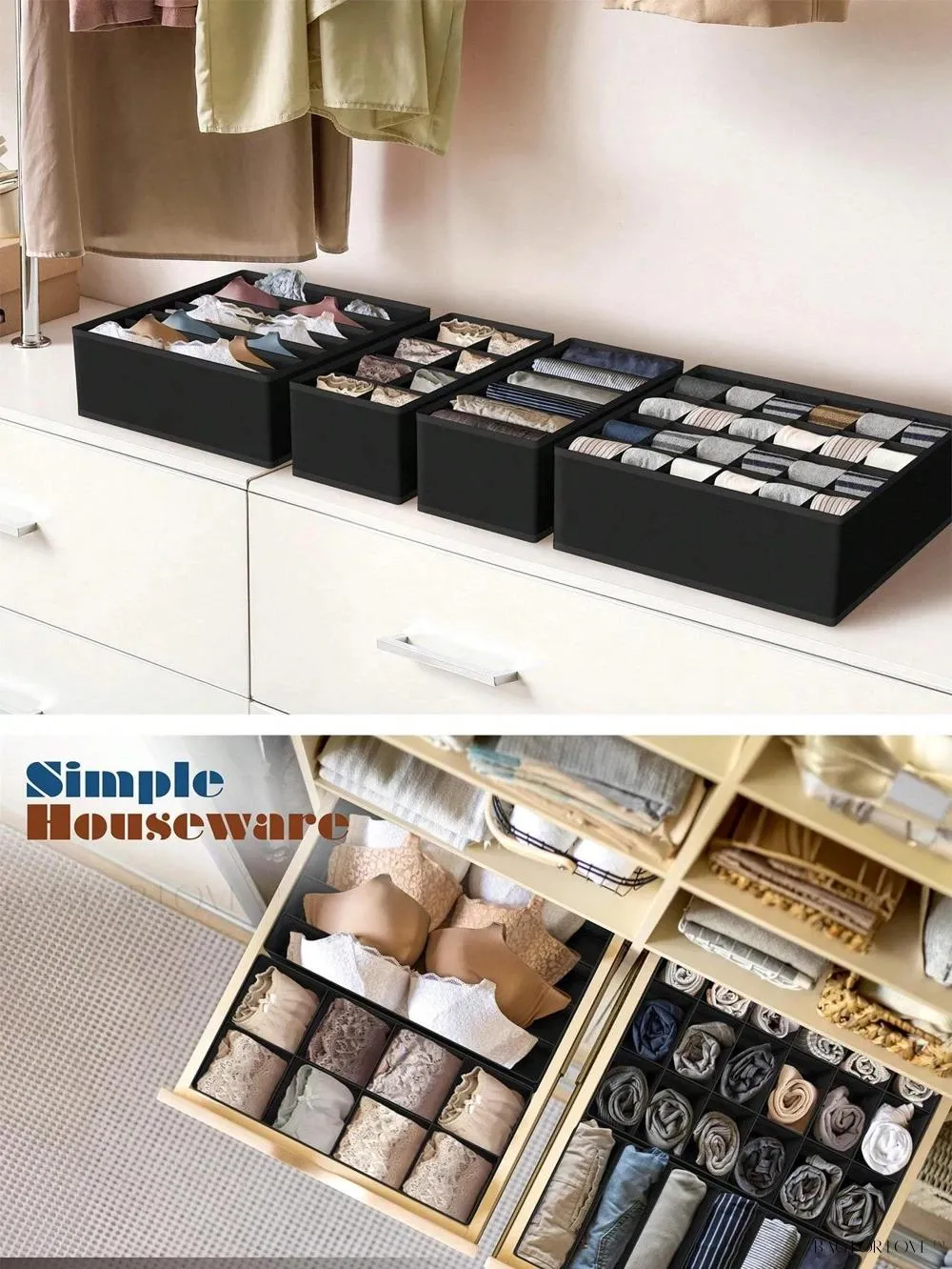 BagForLove - Deluxe Collapsible Closet Cabinet for Undergarments