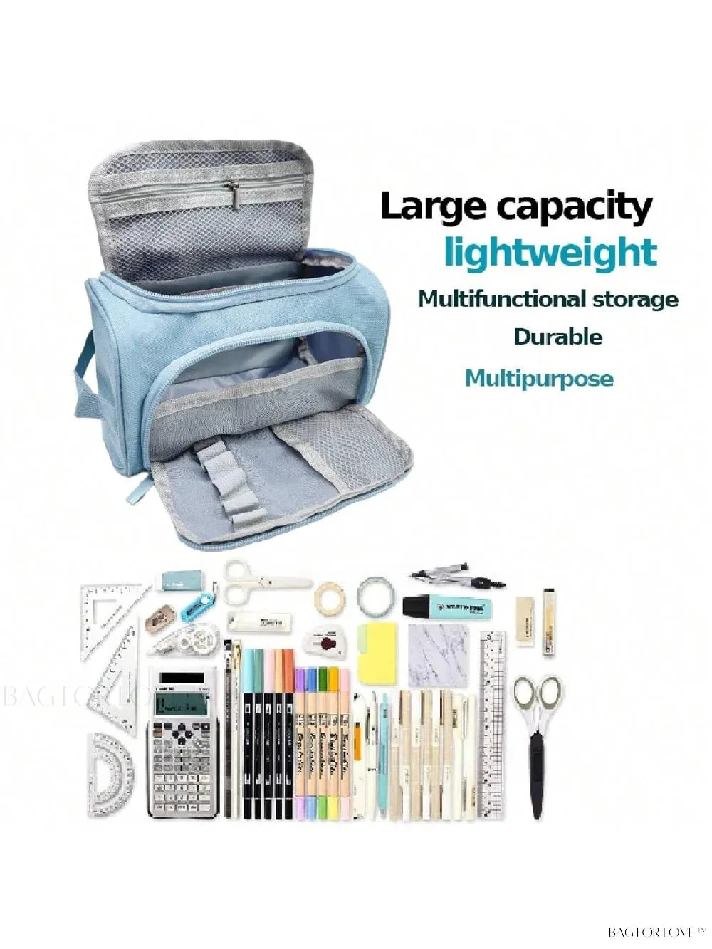 BagForLove - Large Capacity Pencil Case for Ladies and Girls