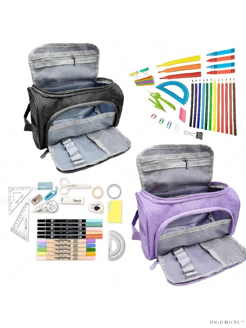 BagForLove - Large Capacity Pencil Case for Ladies and Girls