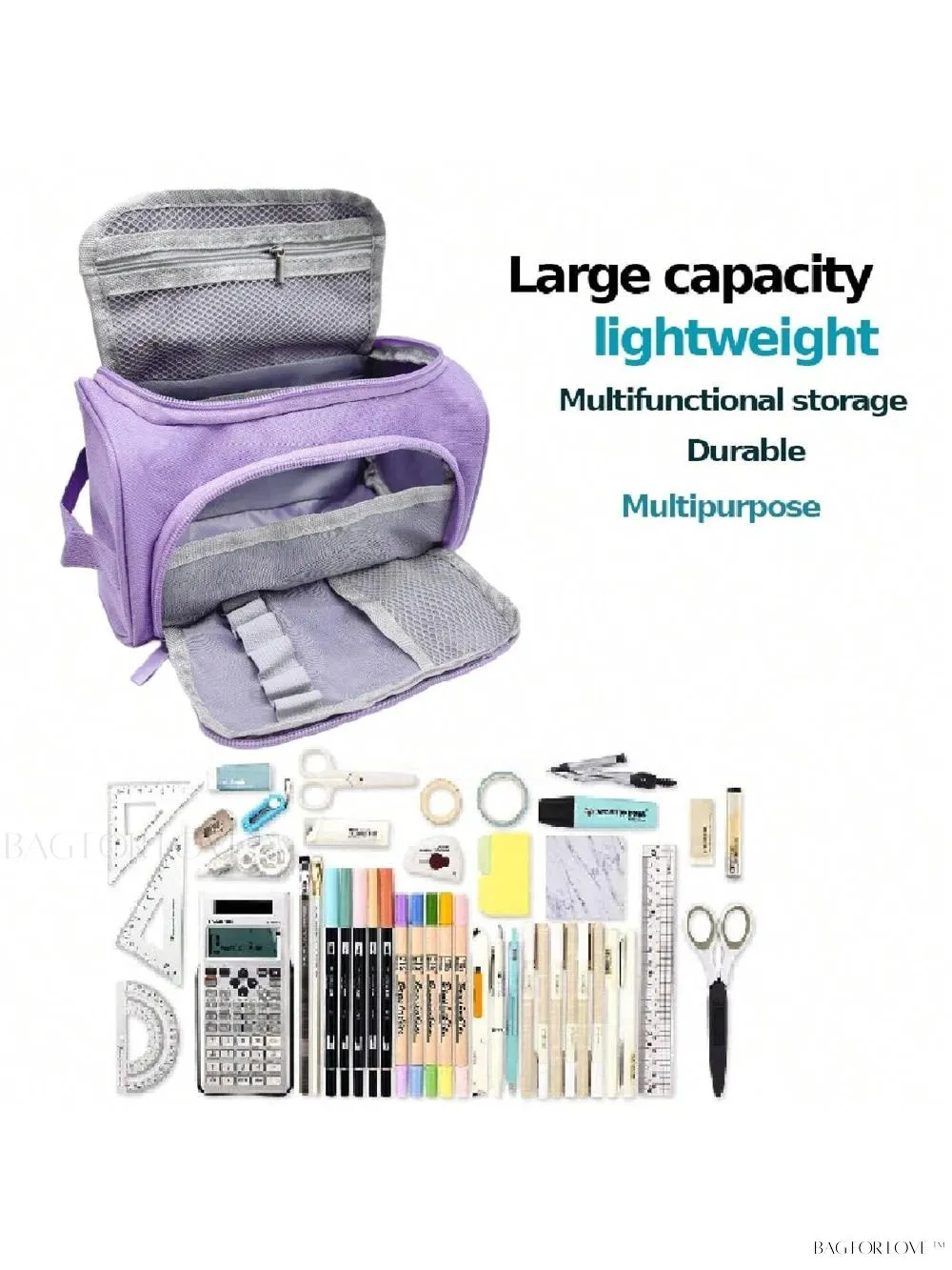 BagForLove - Large Capacity Pencil Case for Ladies and Girls