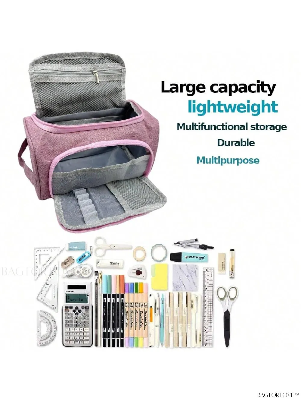 BagForLove - Large Capacity Pencil Case for Ladies and Girls