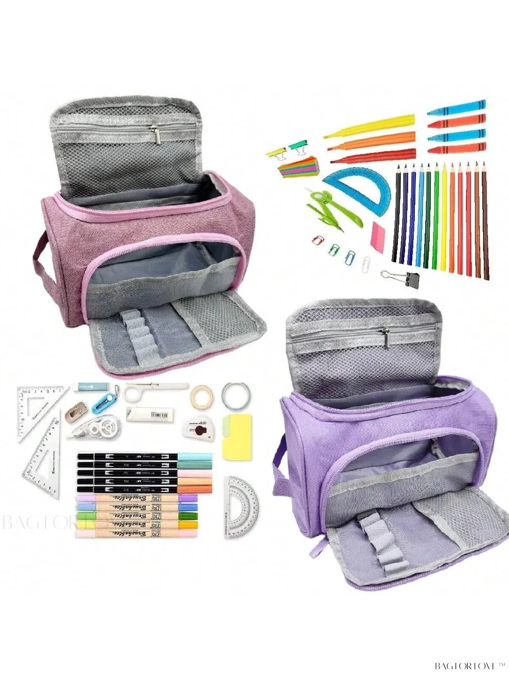 BagForLove - Large Capacity Pencil Case for Ladies and Girls