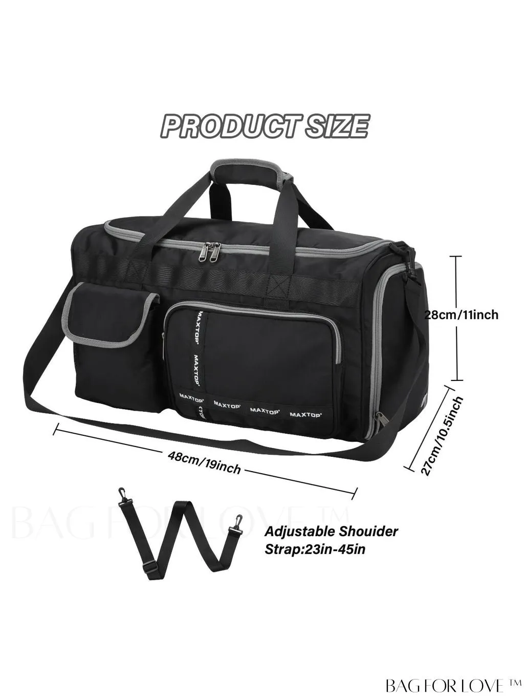 BagForLove - Large Capacity Travel Duffle Bag for Women - Stylish, Convenient, and Practical