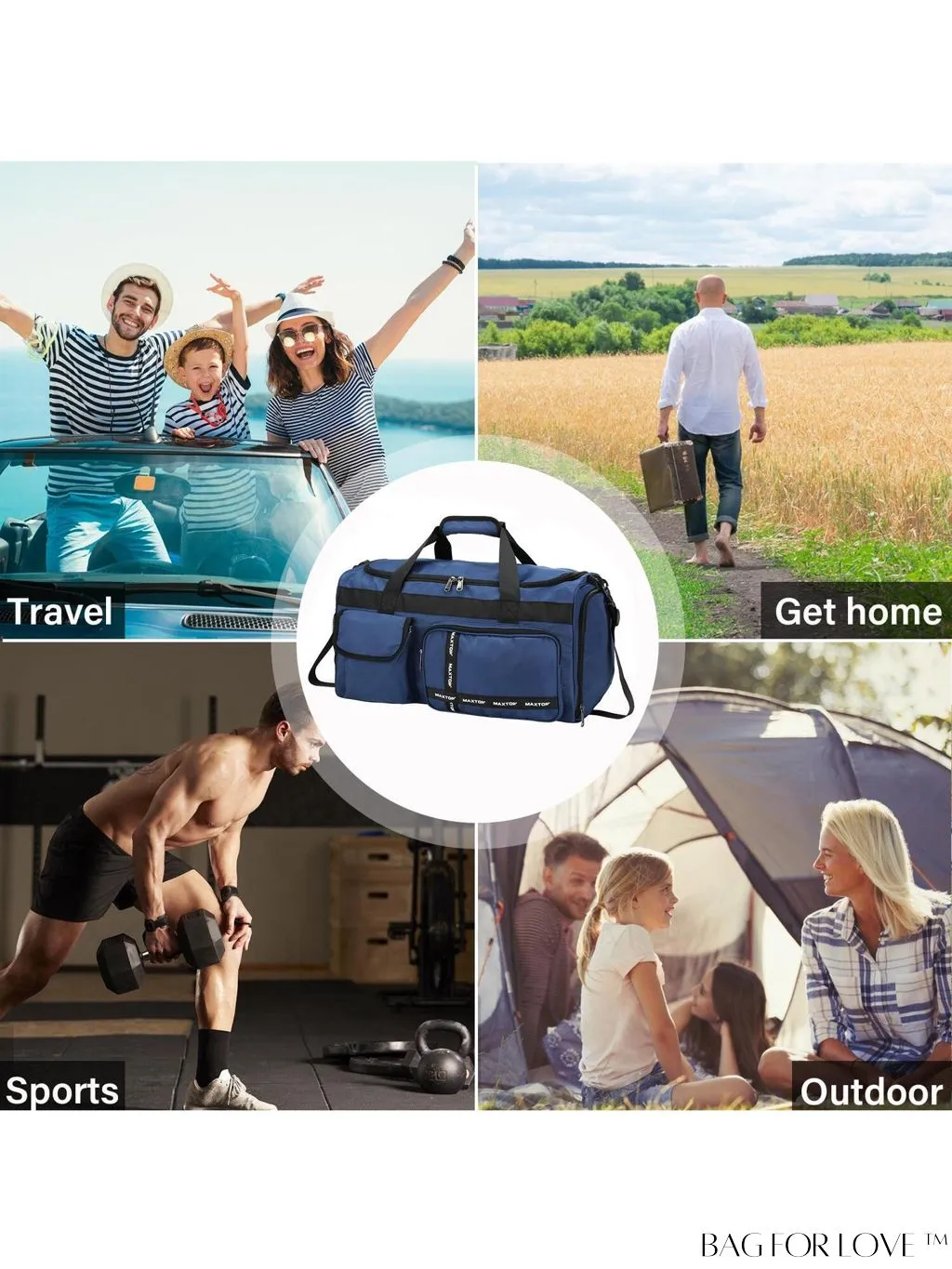 BagForLove - Large Capacity Travel Duffle Bag for Women - Stylish, Convenient, and Practical