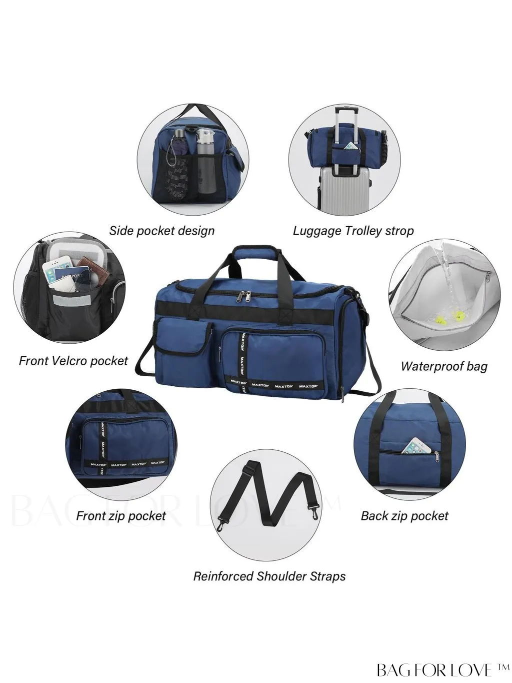 BagForLove - Large Capacity Travel Duffle Bag for Women - Stylish, Convenient, and Practical