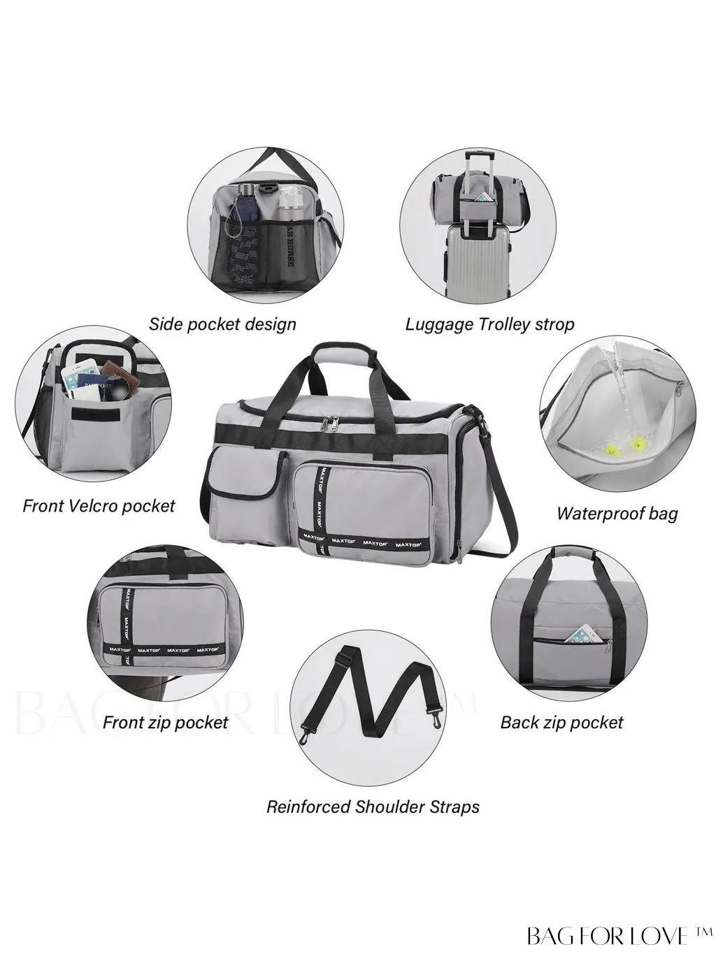 BagForLove - Large Capacity Travel Duffle Bag for Women - Stylish, Convenient, and Practical