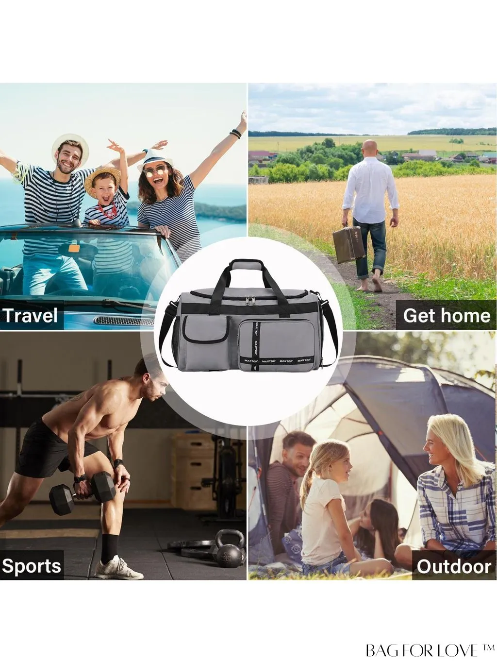 BagForLove - Large Capacity Travel Duffle Bag for Women - Stylish, Convenient, and Practical