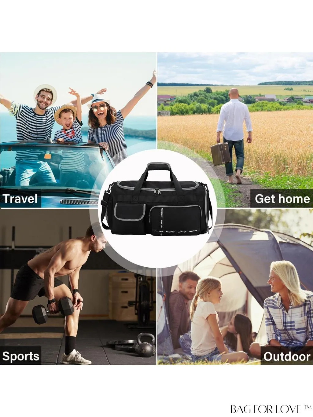 BagForLove - Large Capacity Travel Duffle Bag for Women - Stylish, Convenient, and Practical