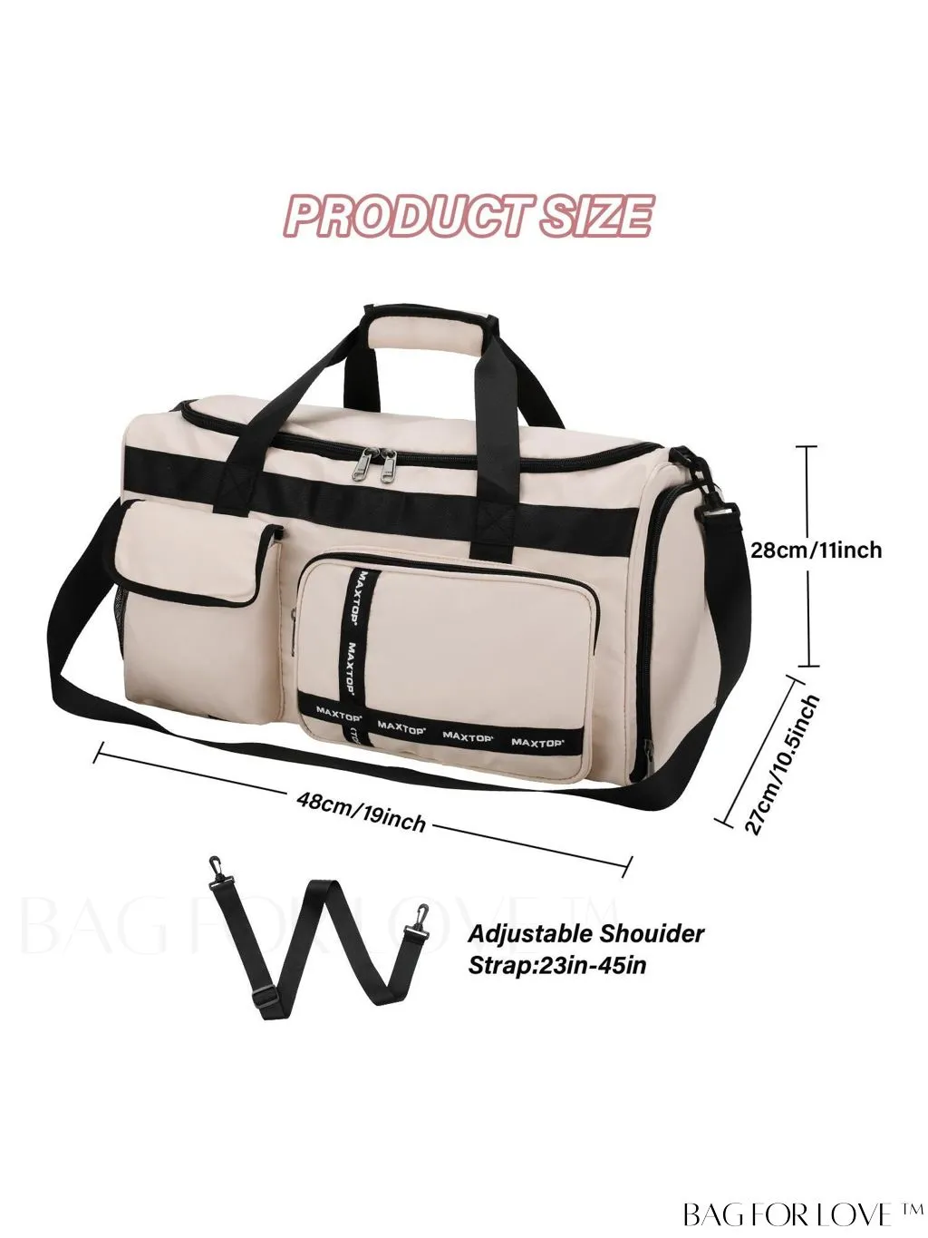 BagForLove - Large Capacity Travel Duffle Bag for Women - Stylish, Convenient, and Practical