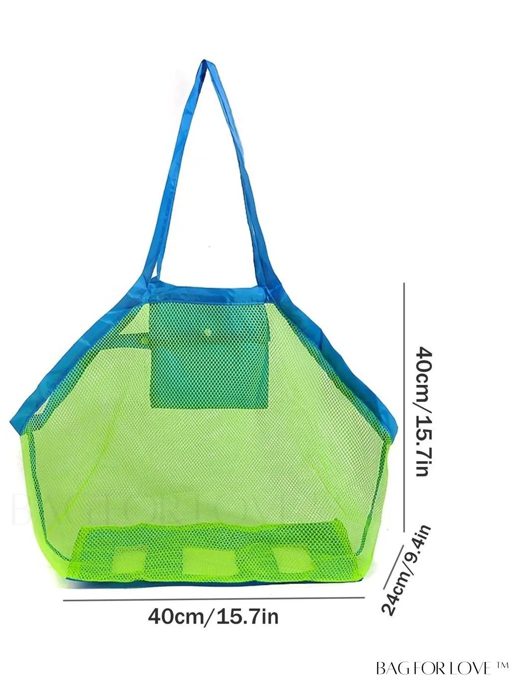 BagForLove - Large Mesh Beach Toy Bag - Convenient Storage for Sand Toys, Shells, and More!