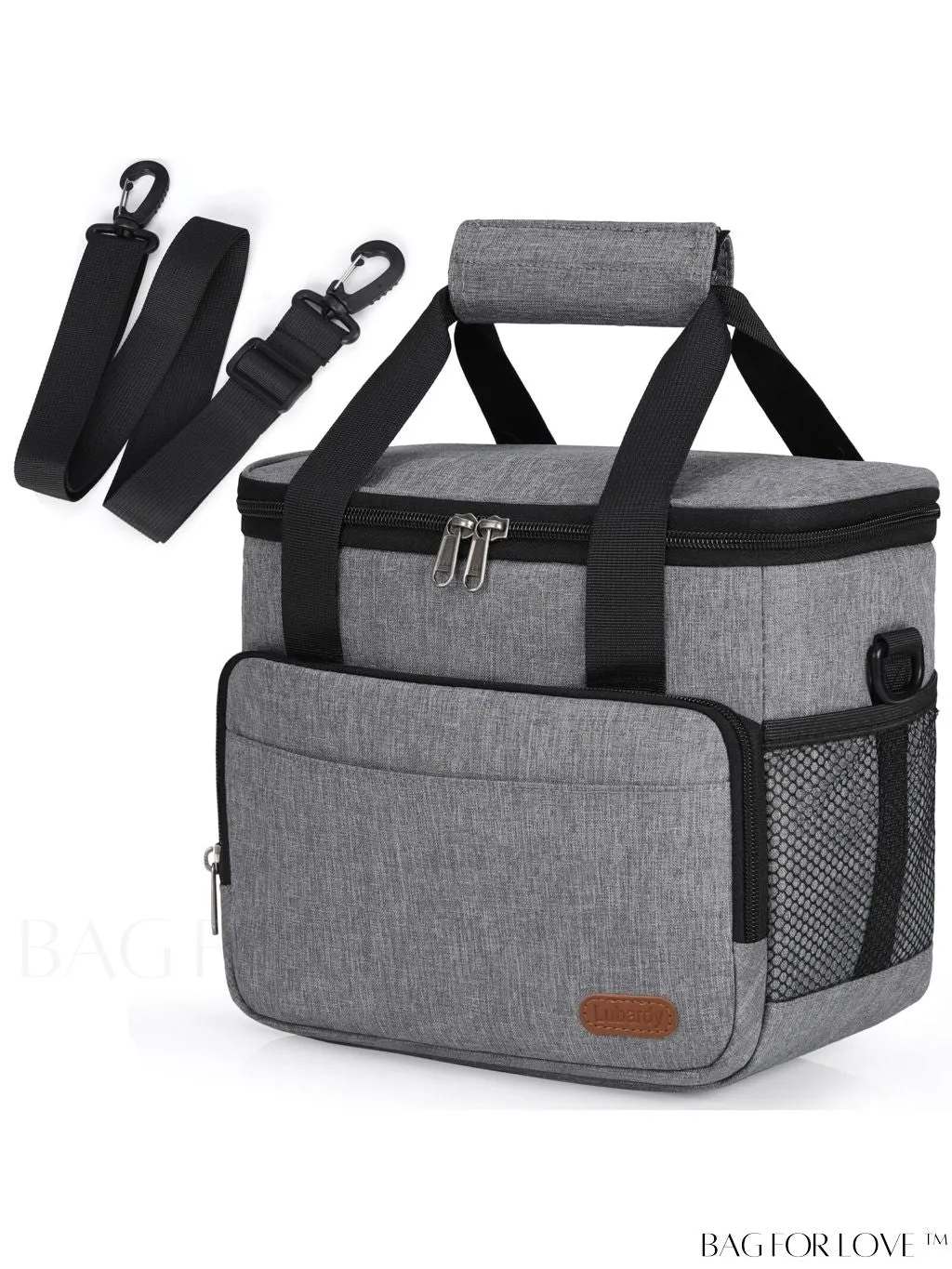 BagForLove - Leakproof Insulated Lunch Bag with Adjustable Strap - Ideal for Work, Office, Picnic - 12-Can (10L)