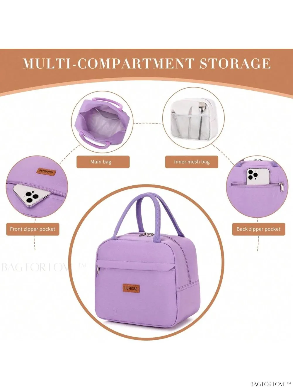 BagForLove - Lightweight and Portable Lunch Storage Bag for Any Occasion