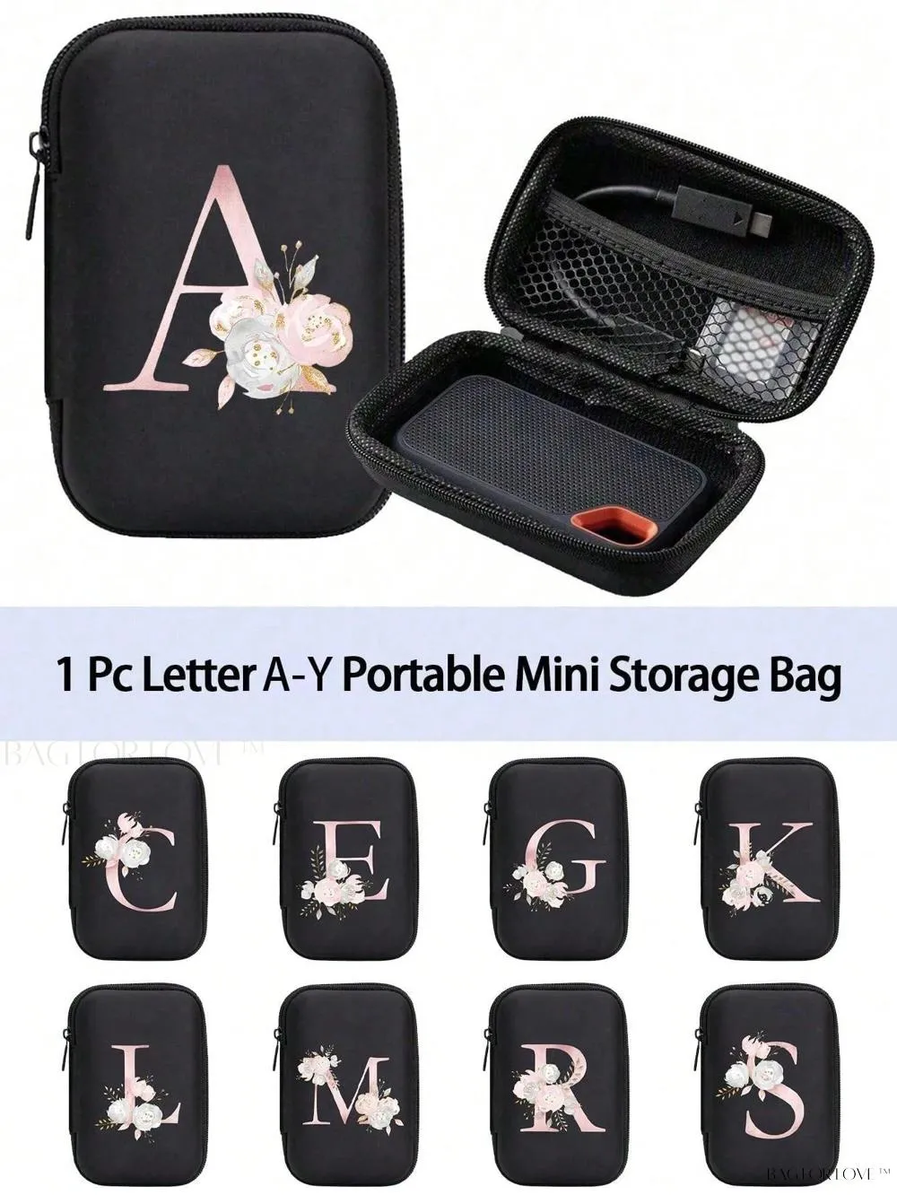 BagForLove - Mini Wallet Storage Case with Cable Organizer
