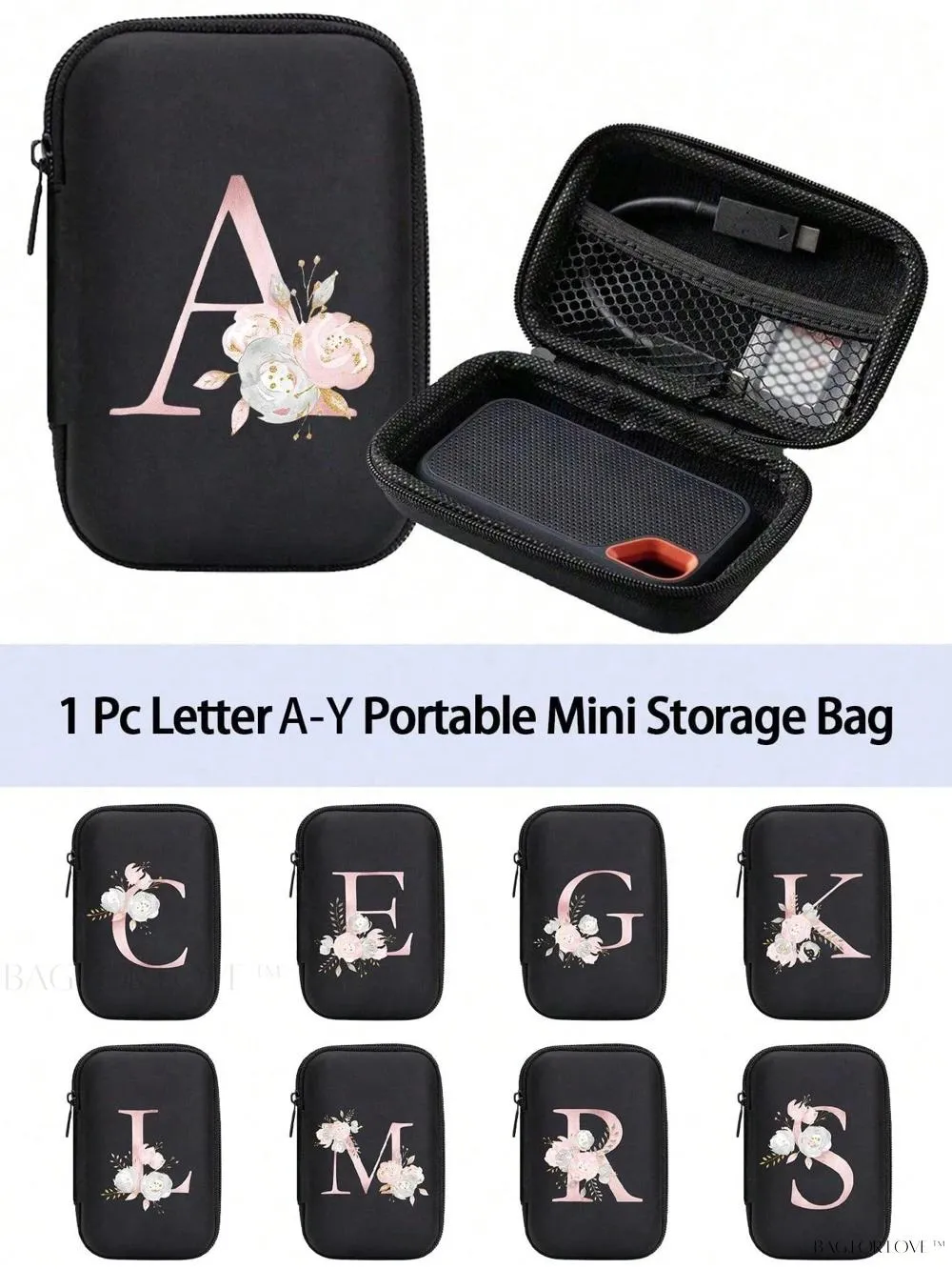 BagForLove - Mini Wallet Storage Case with Cable Organizer
