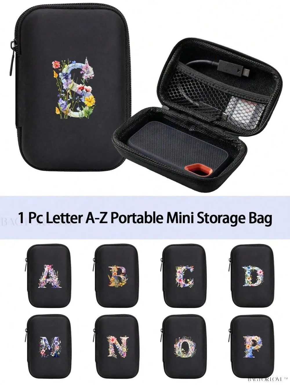 BagForLove - Mini Wallet Storage Case with Cable Organizer