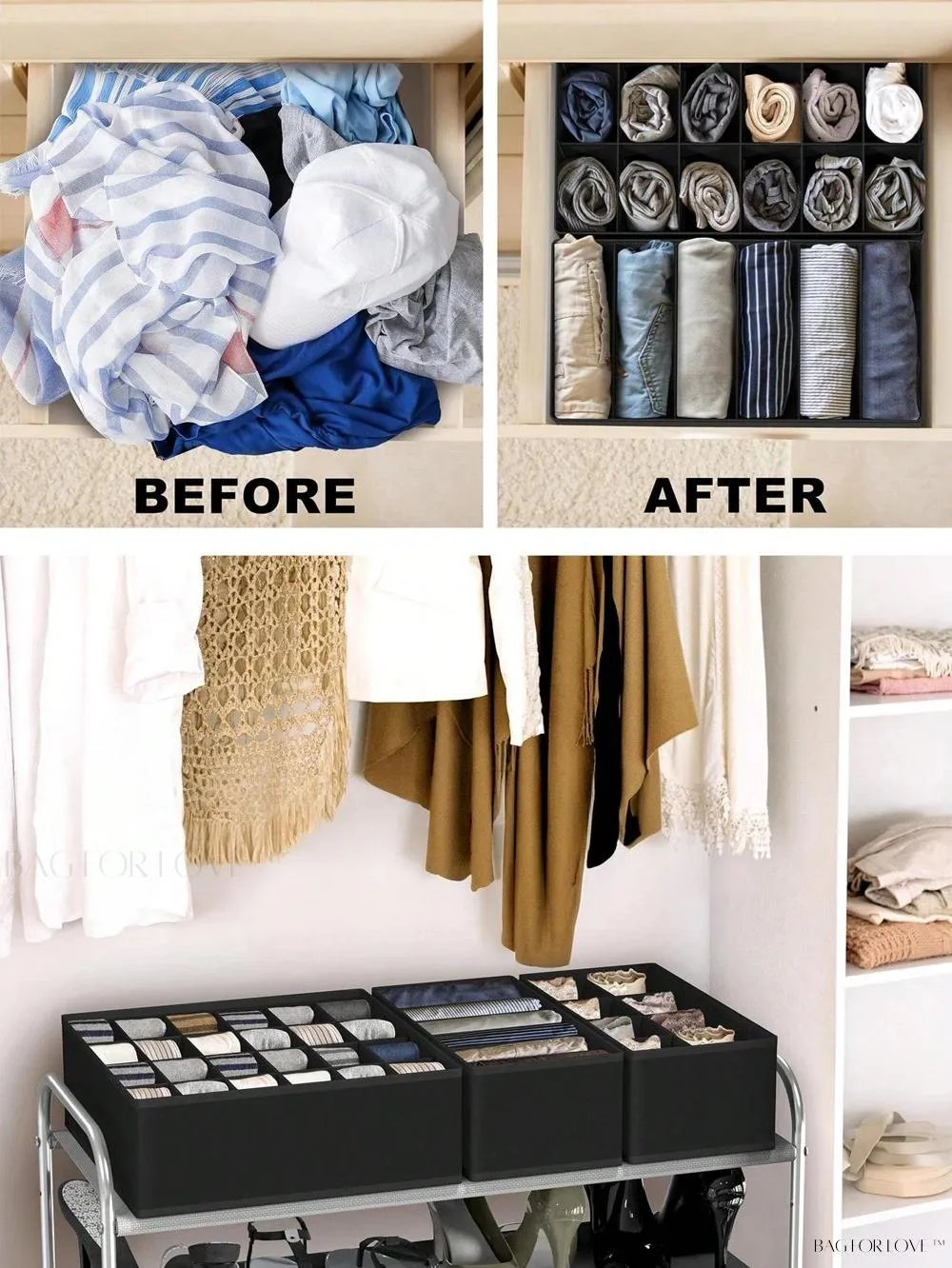BagForLove - Perfectly Packed Undergarment Storage and Divider
