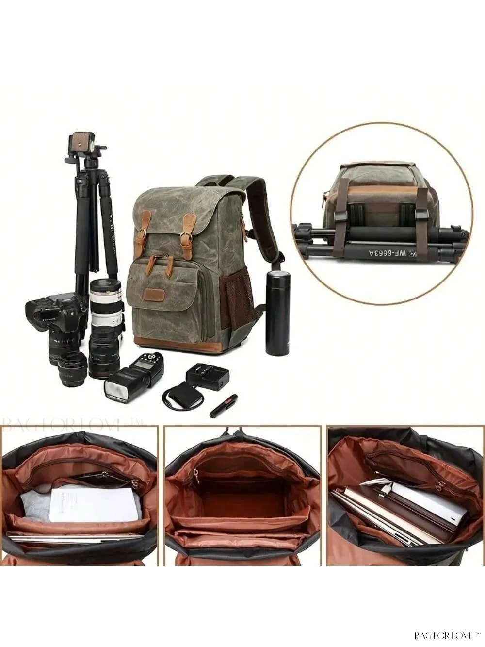 BagForLove - Water-Resistant Travel Bag for Large Camera Gear