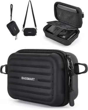 BAGSMART Digital Camera Case, Waterproof & Protective Small Camera Bag with 2 Carrying Ways, Lightweight camera sling bag for Canon PowerShot ELPH 180/190 / Sony DSCW800/DSCW830 - Black