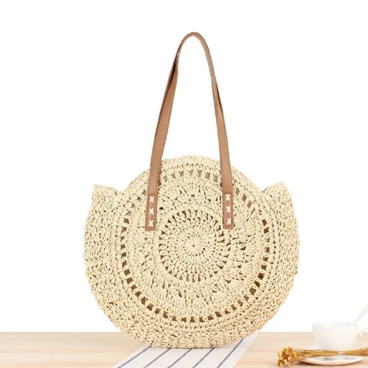 Bali-Inspired Large Handwoven Bohemian Boho Bag - Tote Bags