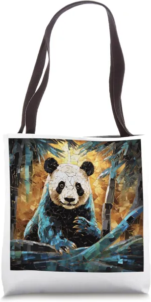 Bamboo Brilliance Kintsugi Pandas Lustrous Ballet Tote Bag
