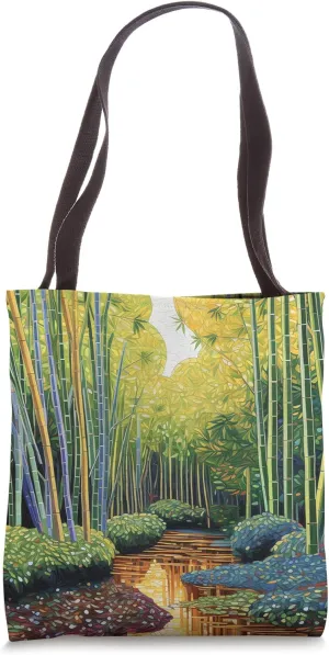 Bamboo Rhapsody Chronicles Serene Greenery Tote Bag