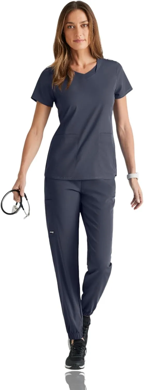 BARCO Grey's Anatomy Spandex Stretch Direct - Dash Scrub Jogger for Women, Elastic Waist Yoga Style Women's Scrub Pant