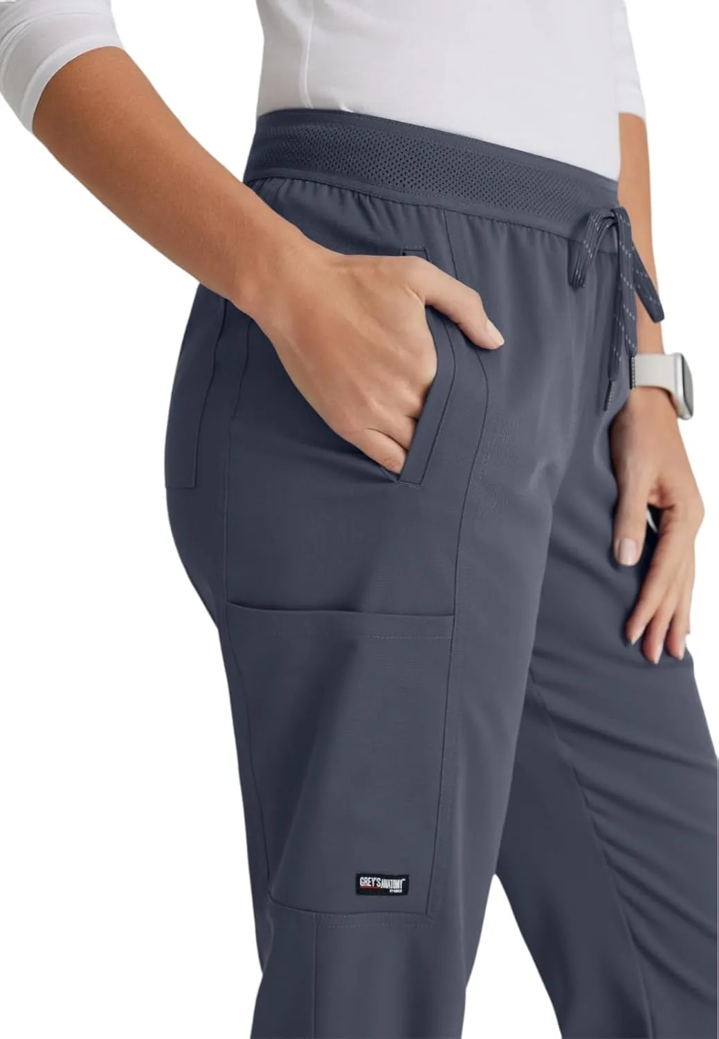 BARCO Grey's Anatomy Spandex Stretch Direct - Dash Scrub Jogger for Women, Elastic Waist Yoga Style Women's Scrub Pant