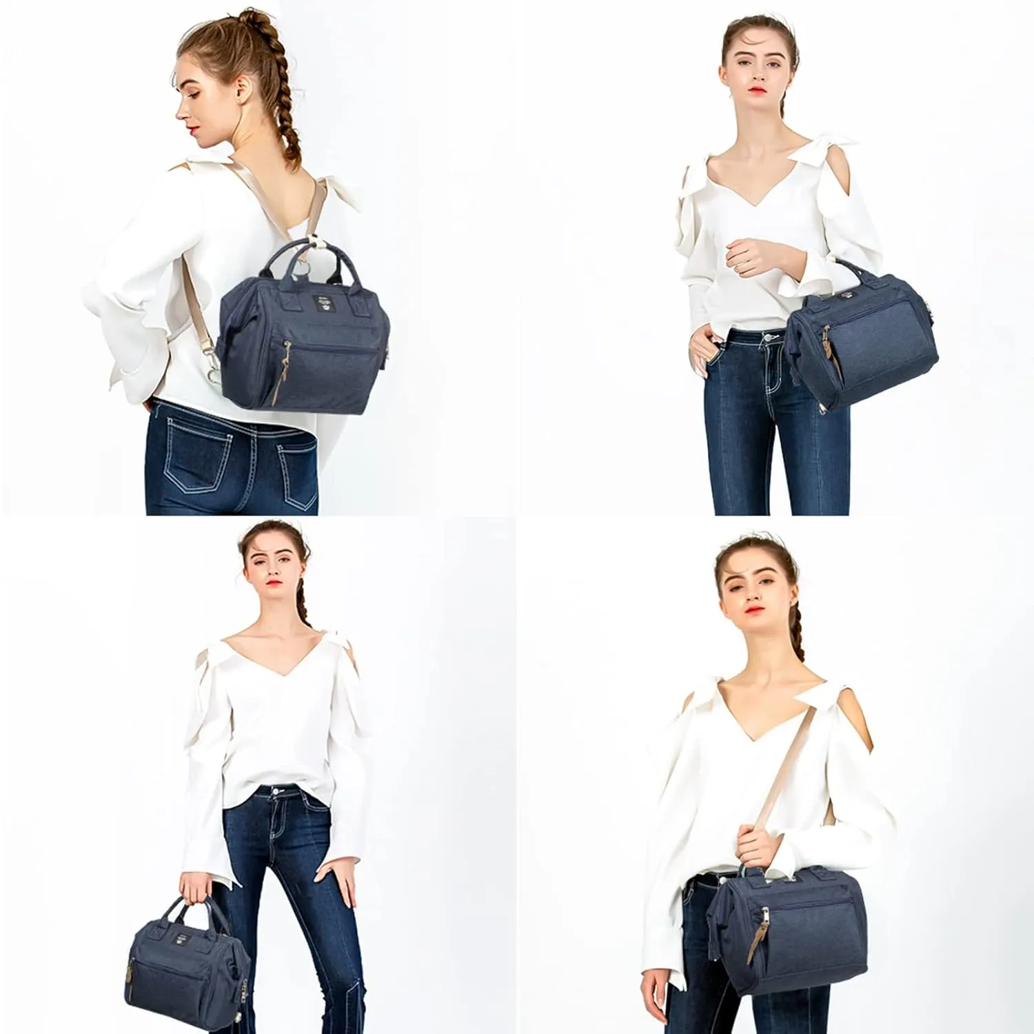 Beaulyn Small Diaper Bag Backpack, Mini Diaper Bag & Crossbody Diaper Tote Bag with Insulated Pocket