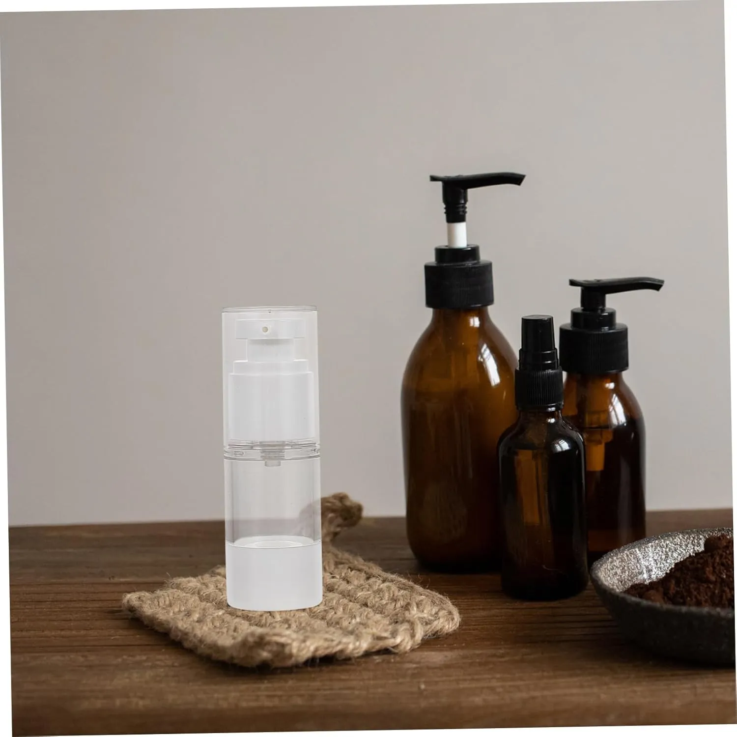 Beaupretty 10 Pack Reusable Lotion Bottles 15ml Travel Size Vacuum Dispensers Sub Bottles for Outdoor Activities