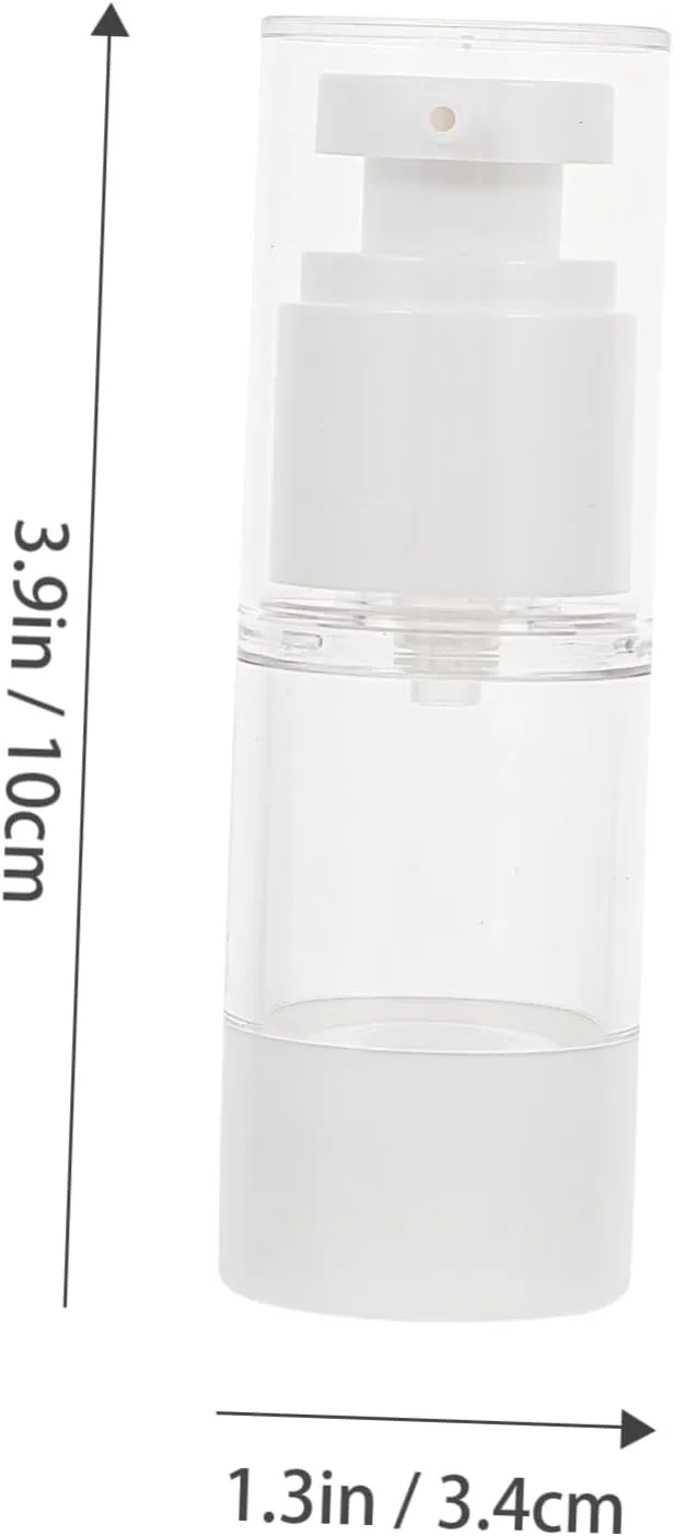 Beaupretty 10 Pack Reusable Lotion Bottles 15ml Travel Size Vacuum Dispensers Sub Bottles for Outdoor Activities