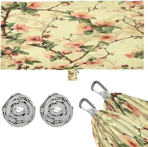 Beautiful Plum Blossoms Camping Hammock, 330 lbs with 2 Tree Straps, Carry Bag, Single Portable Hammock for Outdoor/Indoor, Hiking, Beach, Backpacking, Travel