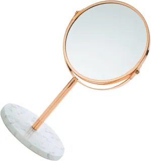 Beauty Makeup Mirror Magnifying Tabletop Swivel Cosmetic Mirror Dual Sided Design with Surface for Reflection for Daily Makeup and Elegant Home Decor