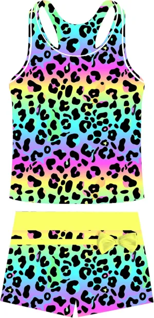 Belovecol Girls Swimsuits Two Piece Tankini Bathing Suits Boyshort Summer Beach Rash Guard Swimwear for 4-15T