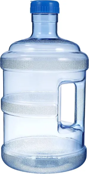 BESPORTBLE Empty 5L/ 1.32Gallon Water Jug, Plastic Mineral Water Bottle with Handle - Reusable Mineral Container for Outdoor Camping Backpacking Supplies (not fit ice makers)