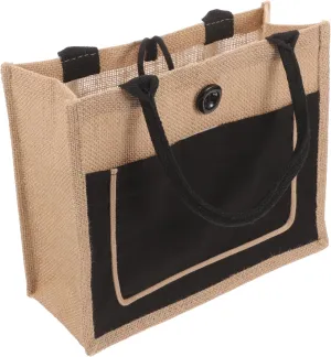 BESPORTBLE Versatile Jute Tote Bag Large Capacity Shopping Bag Reusable Grocery Bag for Daily Use Travel and Special Occasions