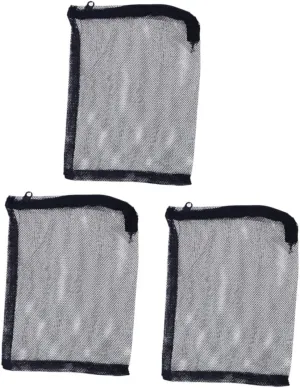 BESTonZON 12Pcs Nylon Mesh Filter Media Bag for Aquariums Garden Durable Black Zipper Closure Reusable Design Prevents Media Entry for Water Filtration