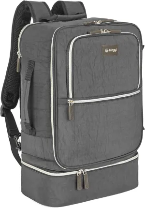 biaggi Carry Cube Backpack: TSA Approved Travel Bag with Removable Packing Cube, Lightweight & Durable for Personal Item Use (Grey)