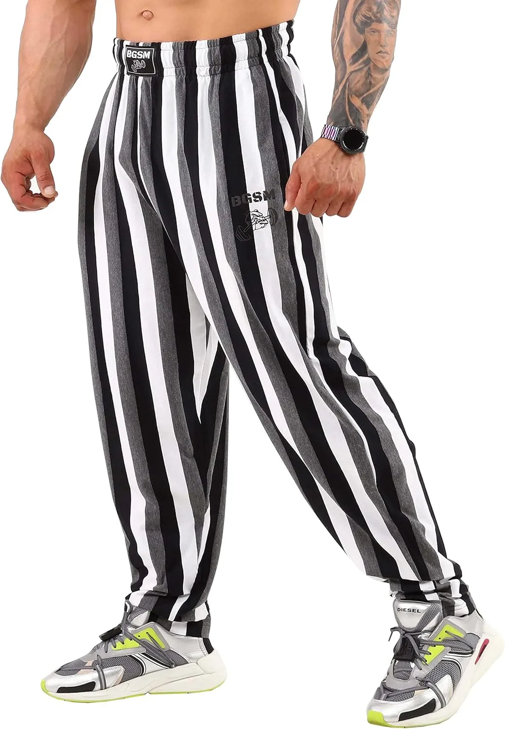 BIG SAM SPORTSWEAR COMPANY Men's Baggy Sweatpants with Pockets, Oldschool Loose Fit Gym Pants