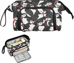 Bird Red-billed Gull Pencil Case Pouch High Capacity Pencil Bag Organizer School Supplies
