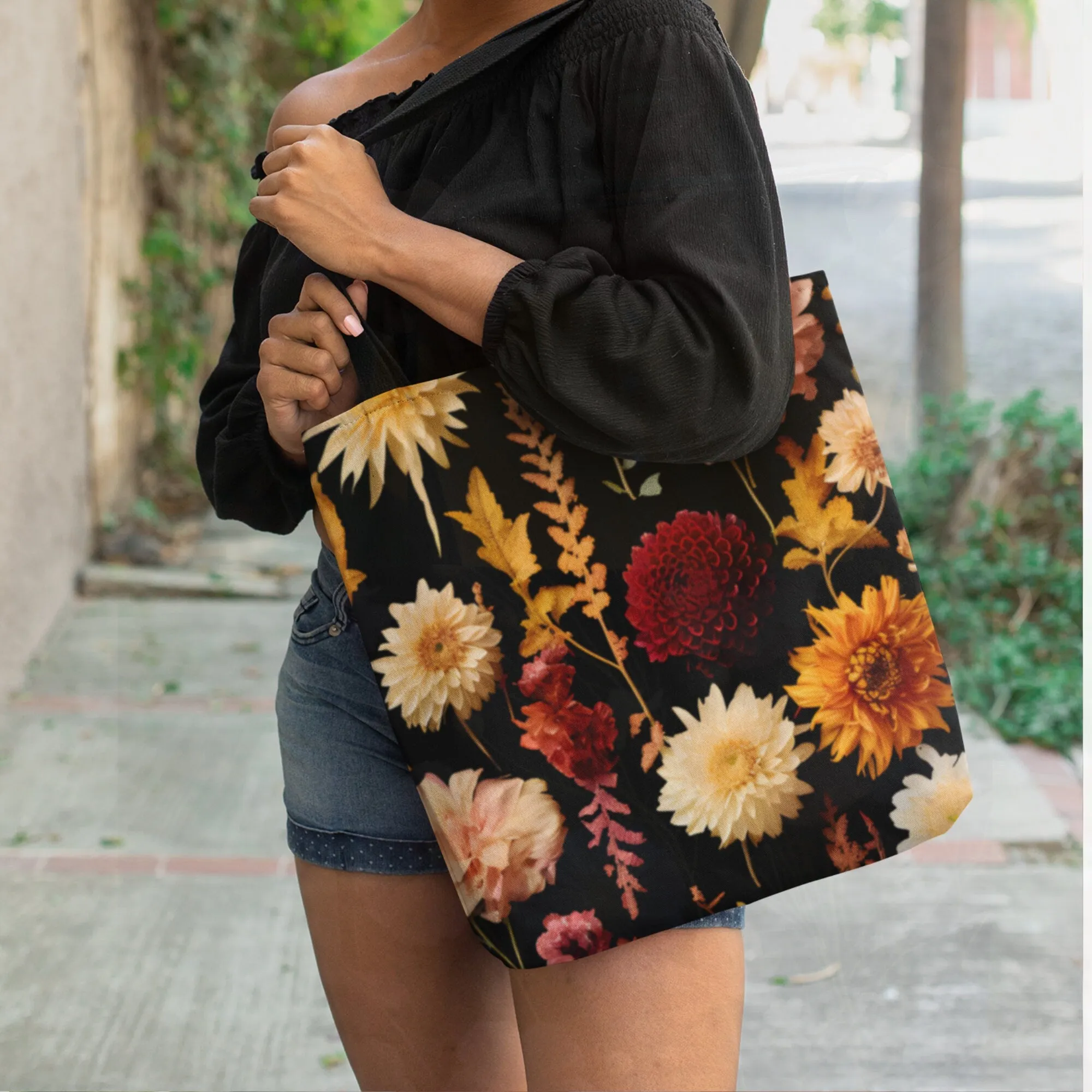 Birth Flower Tote Bag, November Birth Month Flower Gift