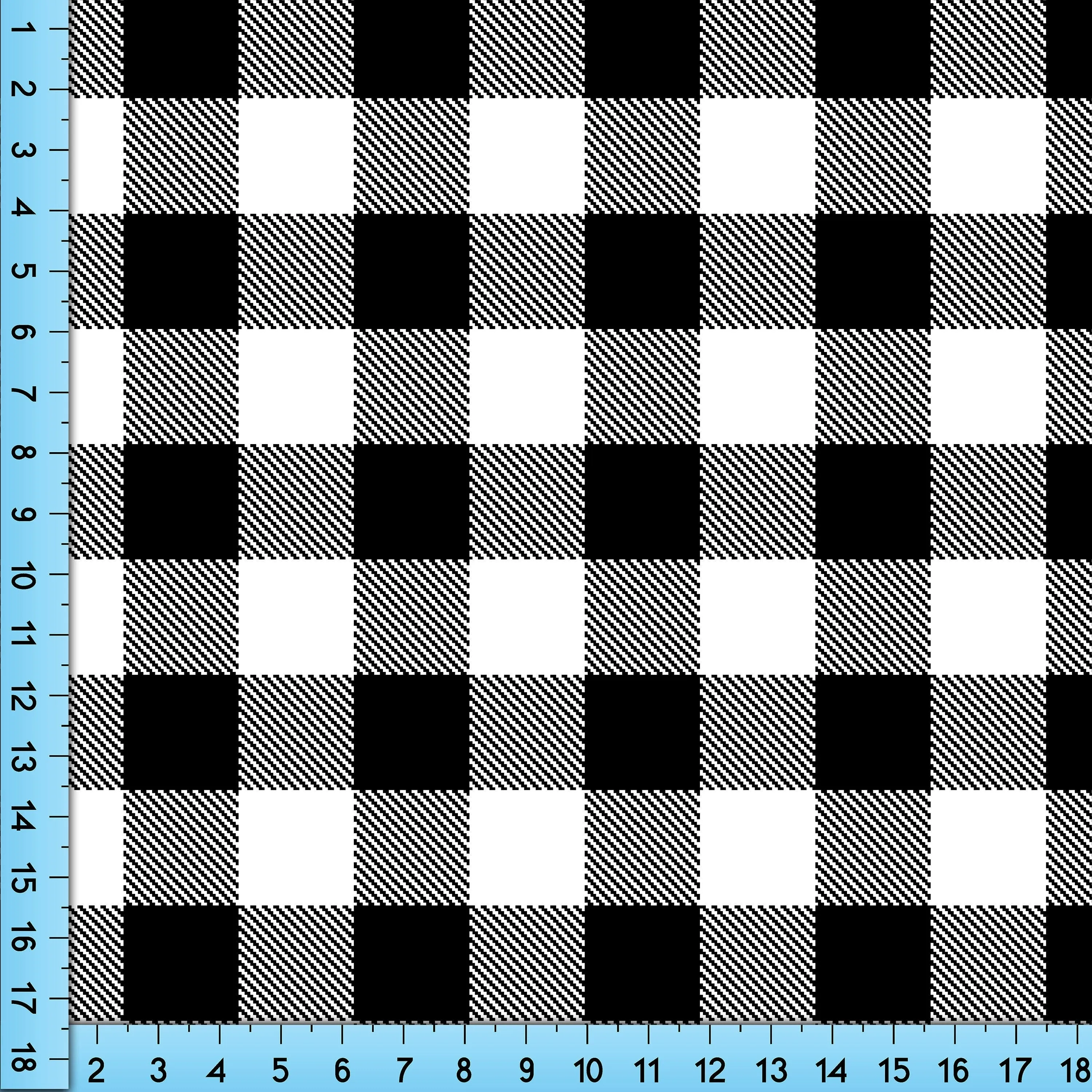 Black and White Plaid Fabric Pattern, Buffalo Check Lumberjack Tartan Design Printed By The Yard