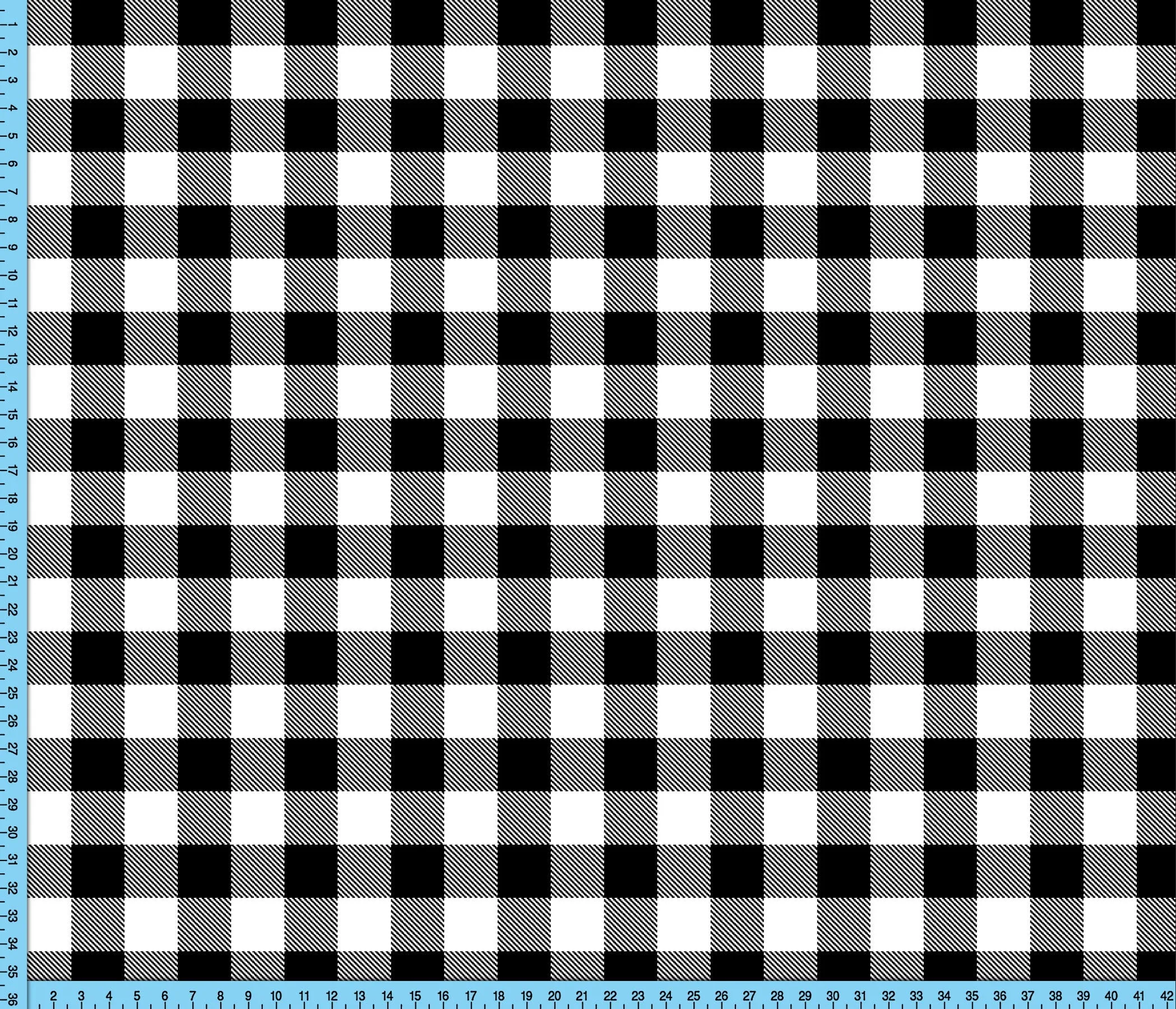 Black and White Plaid Fabric Pattern, Buffalo Check Lumberjack Tartan Design Printed By The Yard
