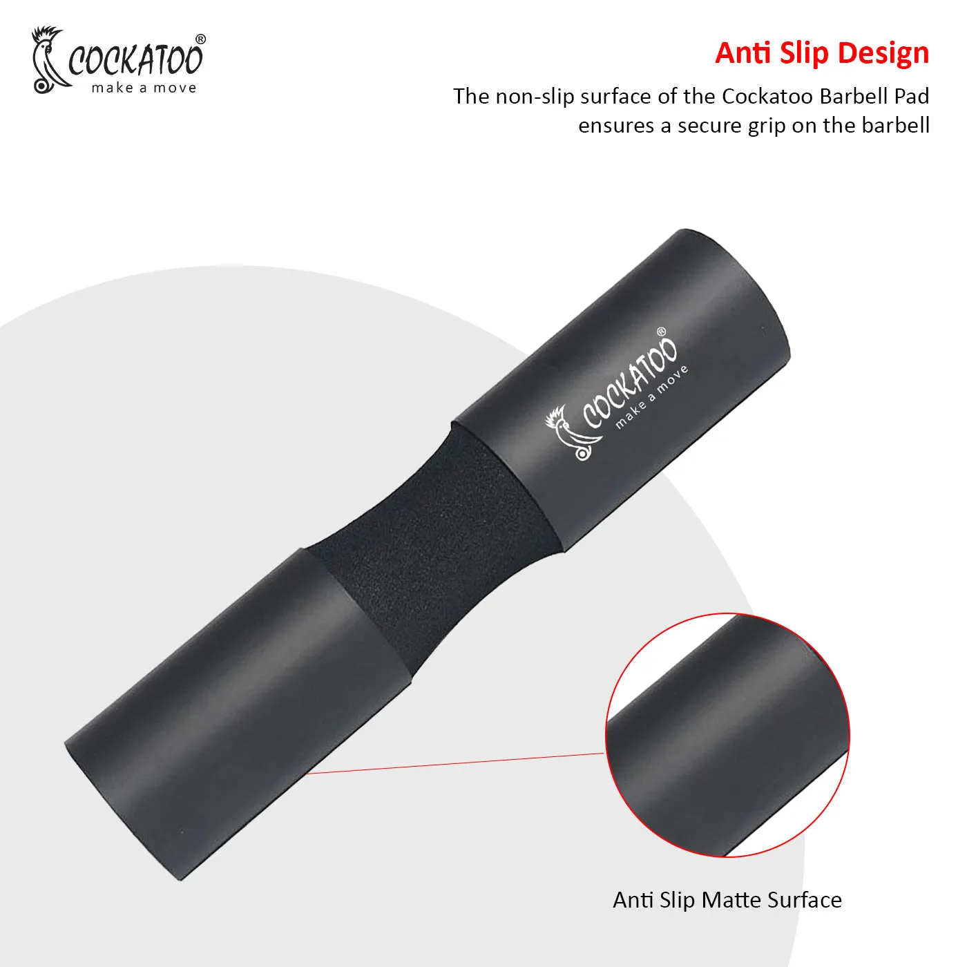 Black Barbell Pad with Enhanced Cushioning